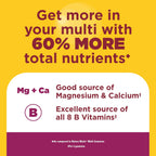 Nature Made Advanced Multivitamínico en Gominolas para Mujeres con Citrato de Magnesio, Calcio y Vitaminas B - 90 Gominolas, 30 Días