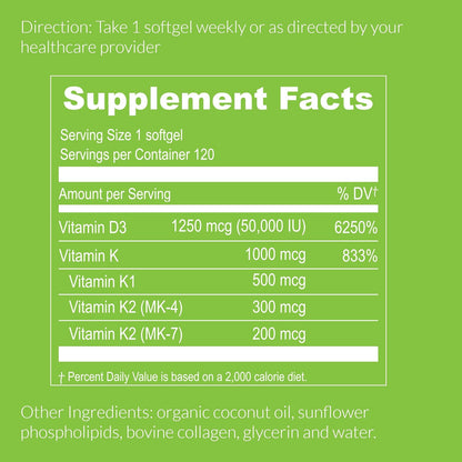 UpNourish Liposomal Vitamin D3 50000 IU with 1000 mcg Vitamin K, High Dose Vitamin D3 K2, Vitamin D 50000 IU with K1, K2 – Image 4