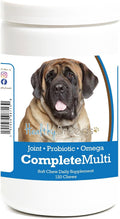 Healthy Breeds Mastiff Multivitamínico Todo en Uno – Masticables Blandos (120 unidades)