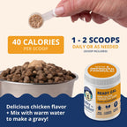 Under the Weather Ready Cal Powder para Perros - Complemento para Ganar Peso y Estimulante del Apetito, Sabor a Pollo, 300 g