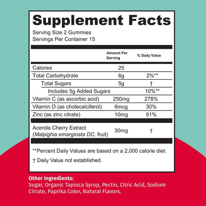 TEJA Gominolas de Apoyo Inmunitario para – Zinc (10 mg): Contribuye al metabolismo normal de los macronutrientes y – Image 3