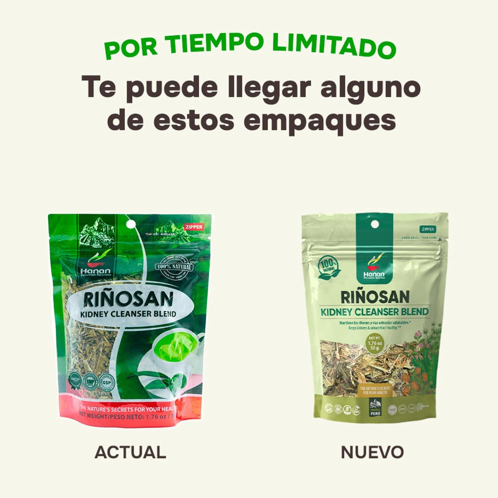 Hanan Riñosan Herbal Blend - Mezcla de Hierbas Peruanas (50 g) - Té de Chanca Piedra, Cola de Caballo, Uña de Gato y Huamanpinta