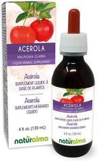 Naturalma Acerola (Malpighia glabra) Extracto Líquido sin Alcohol - Rico en Vitamina C - 118 ml