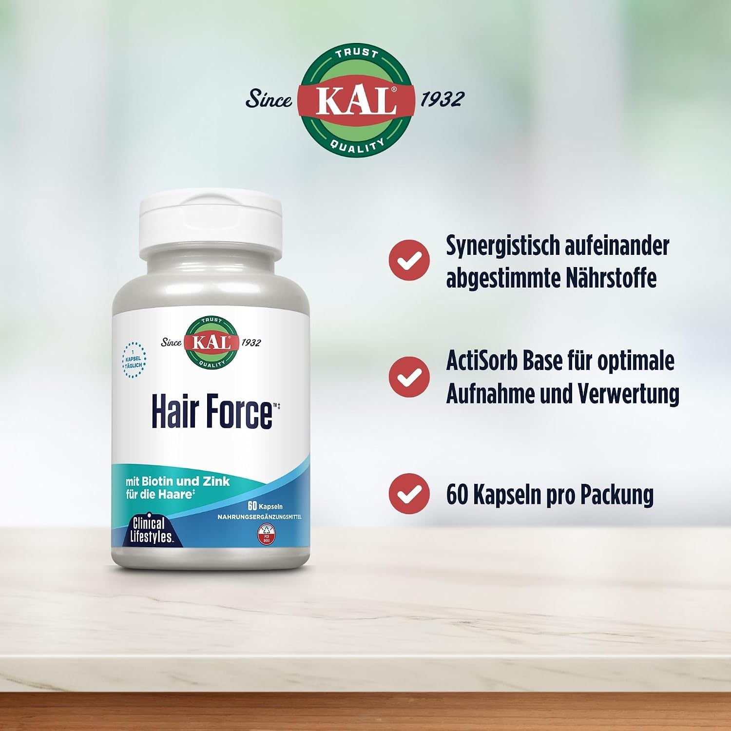 Kal Hair Force Cápsulas, 60 unidades