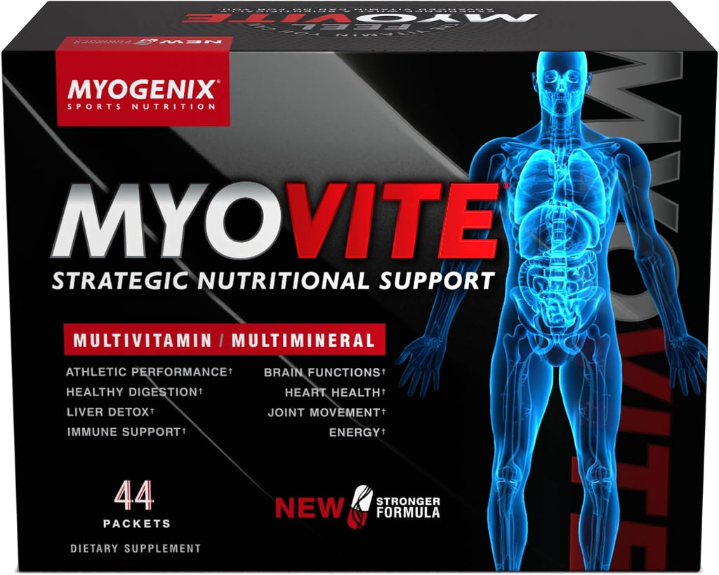 Myogenix Myovite Multivitamínico – 44 Paquetes – Fórmula Avanzada para Atletas
