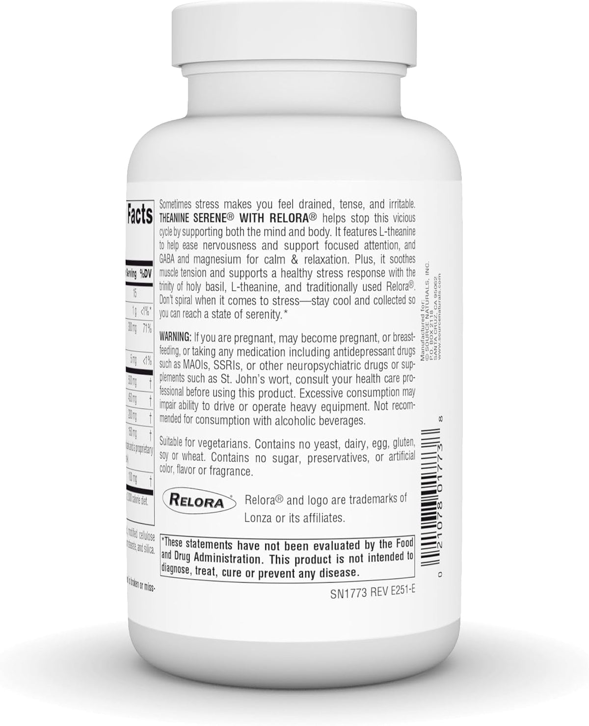 Source Naturals Theanine Serene with Relora, – Apoyar una respuesta saludable al estrés: La combinación de – Image 3