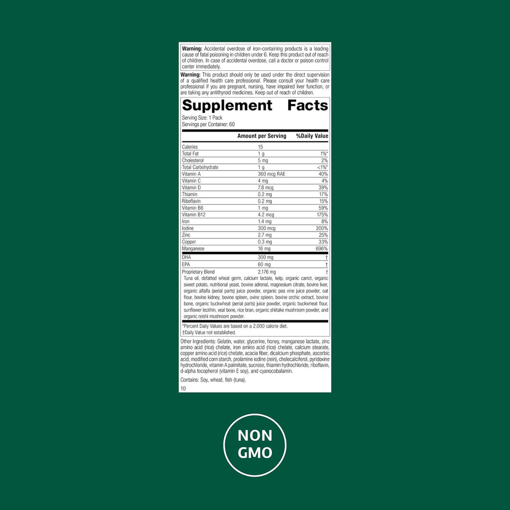 Standard Process General Health Pack - Suplemento multivitamínico y mineral diario - 60 paquetes