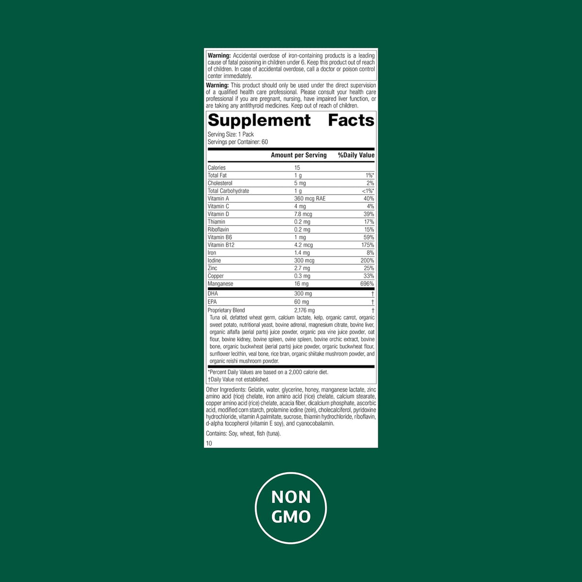 Standard Process General Health Pack - Suplemento multivitamínico y mineral diario - 60 paquetes – Image 2