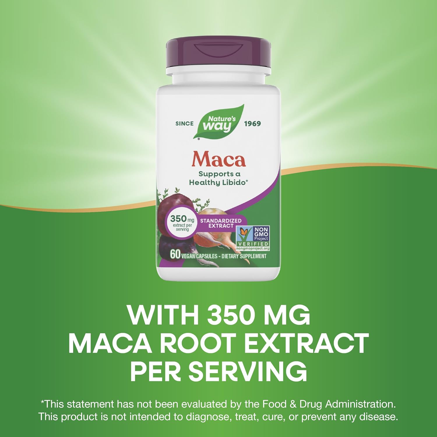 Nature's Way Maca Estandarizada - 60 Cápsulas Veganas