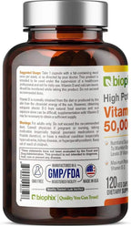 biophix Vitamina D3 10000 UI Alta Potencia - 120 Cápsulas Blandas - Non-GMO Sin Soja