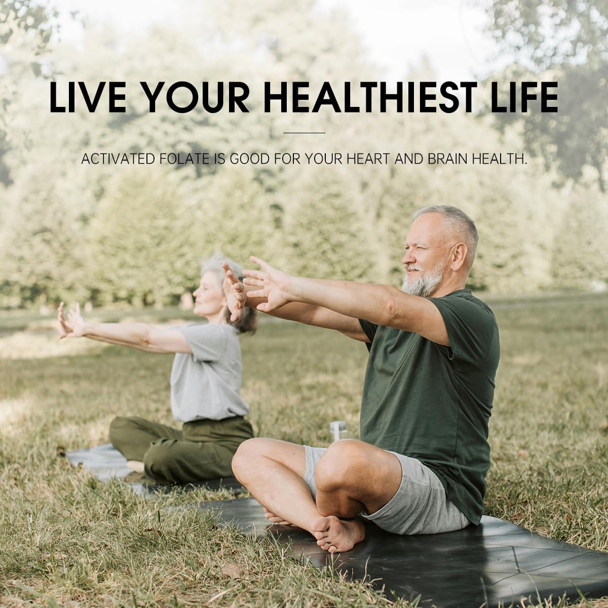 Activated Folate-L 5-MTHF DFE - Metilfolato con B12, CoQ10 y Frambuesa Roja - 500 mcg - 90 Cápsulas Vegetales