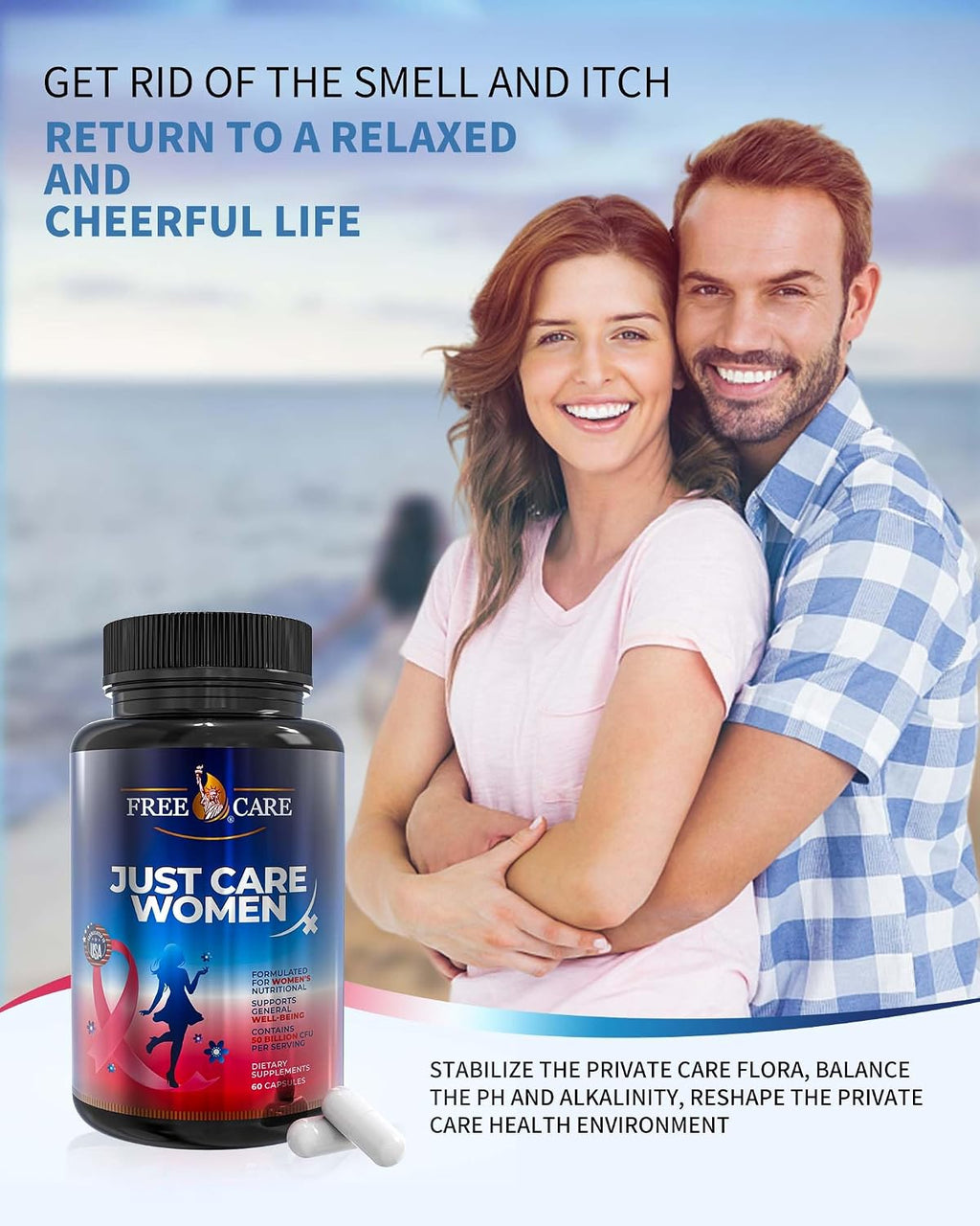 Probióticos para Mujeres 50B UFC 8 Cepas - con Arándano, Prebióticos y Selenio - 60 Cápsulas