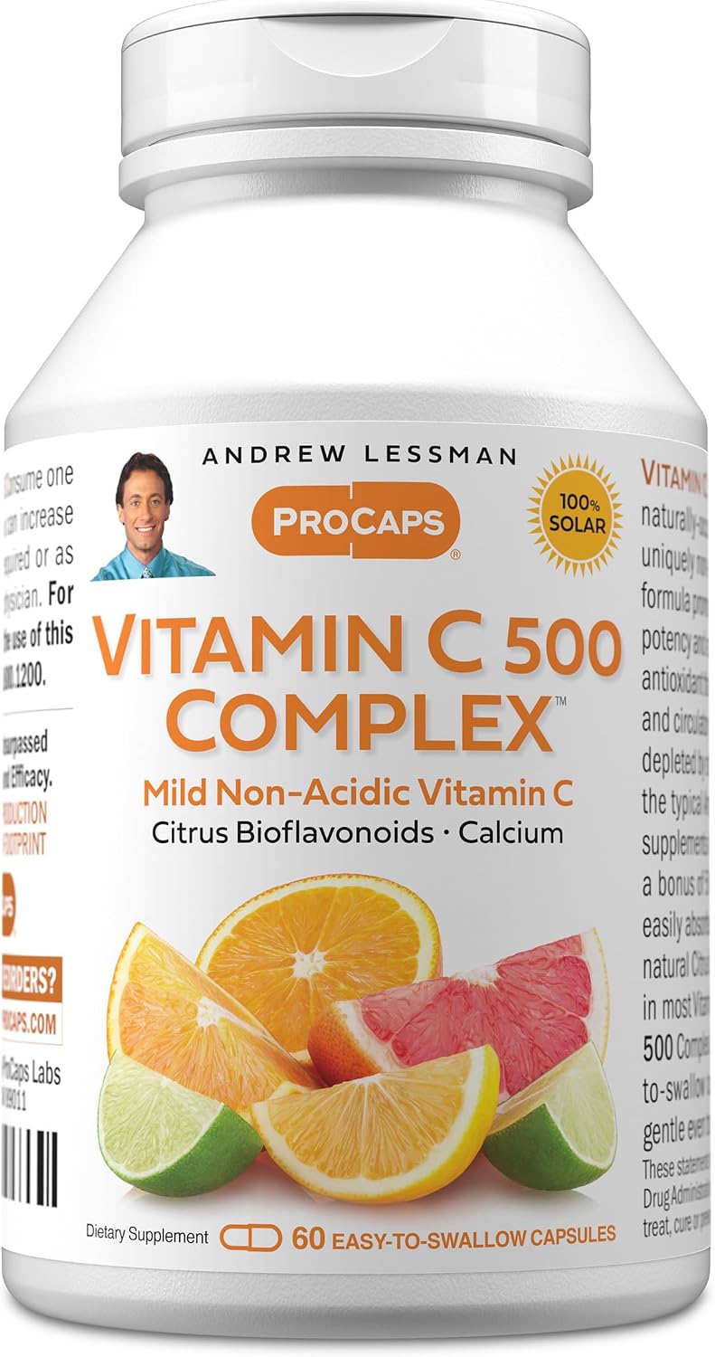 ANDREW LESSMAN Vitamina C 500 Complex - 60 Cápsulas - No Ácida con Bioflavonoides