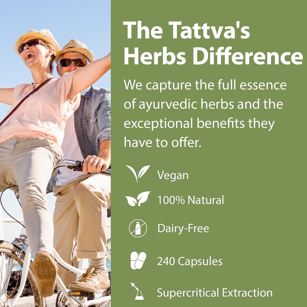 Tattva's Herbs Cardiopure - Ayurvedic Herbal Supplement with Ashwagandha, Rauwolfia, and Arjuna - 240 Veggie Capsules