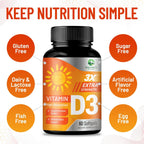 Vitamina D3 5000 IU (125 mcg) - 60 Cápsulas Blandas - Nature's Peak