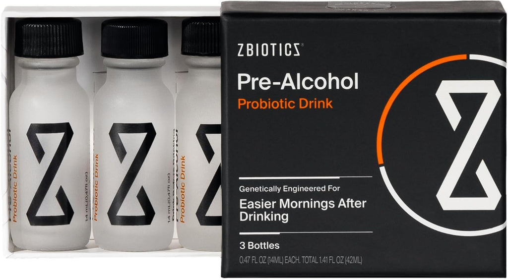 ZBiotics Probiótico Pre-Alcohol (6 botellas de 0.5 fl oz)