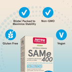 Jarrow Formulas SAMe 400 mg - 60 Comprimidos con Cubierta Entérica - Forma Activa S,S