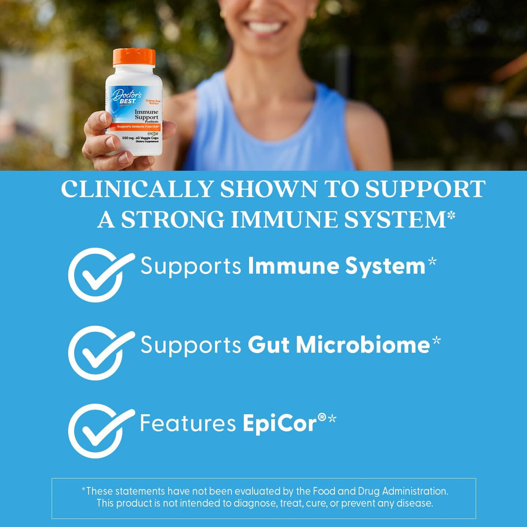 Doctor's Best EpiCor 500 mg Postbiótico - 60 Cápsulas Vegetales