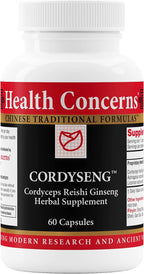 Health Concerns CordySeng – Complemento Alimenticio con Cordyceps, Reishi, Ginseng y Astrágalo – 60 Cápsulas