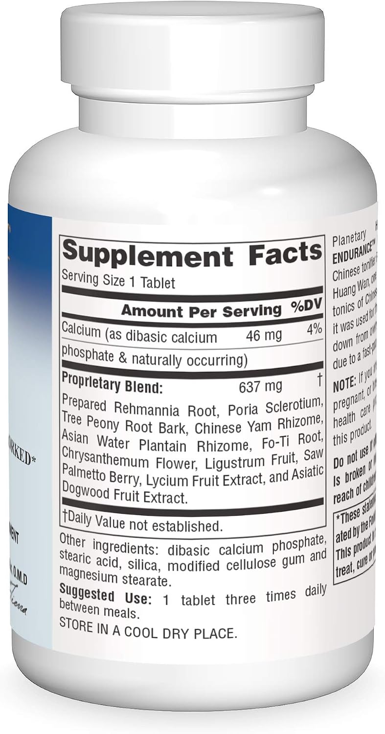 Planetary Herbals Rehmannia Endurance Comprimidos, 75 Comprimidos
