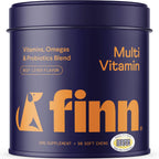 Finn All-in-1 Multivitamínico Diario para Perros - 90 Comprimidos Blandos con Probióticos y Omega
