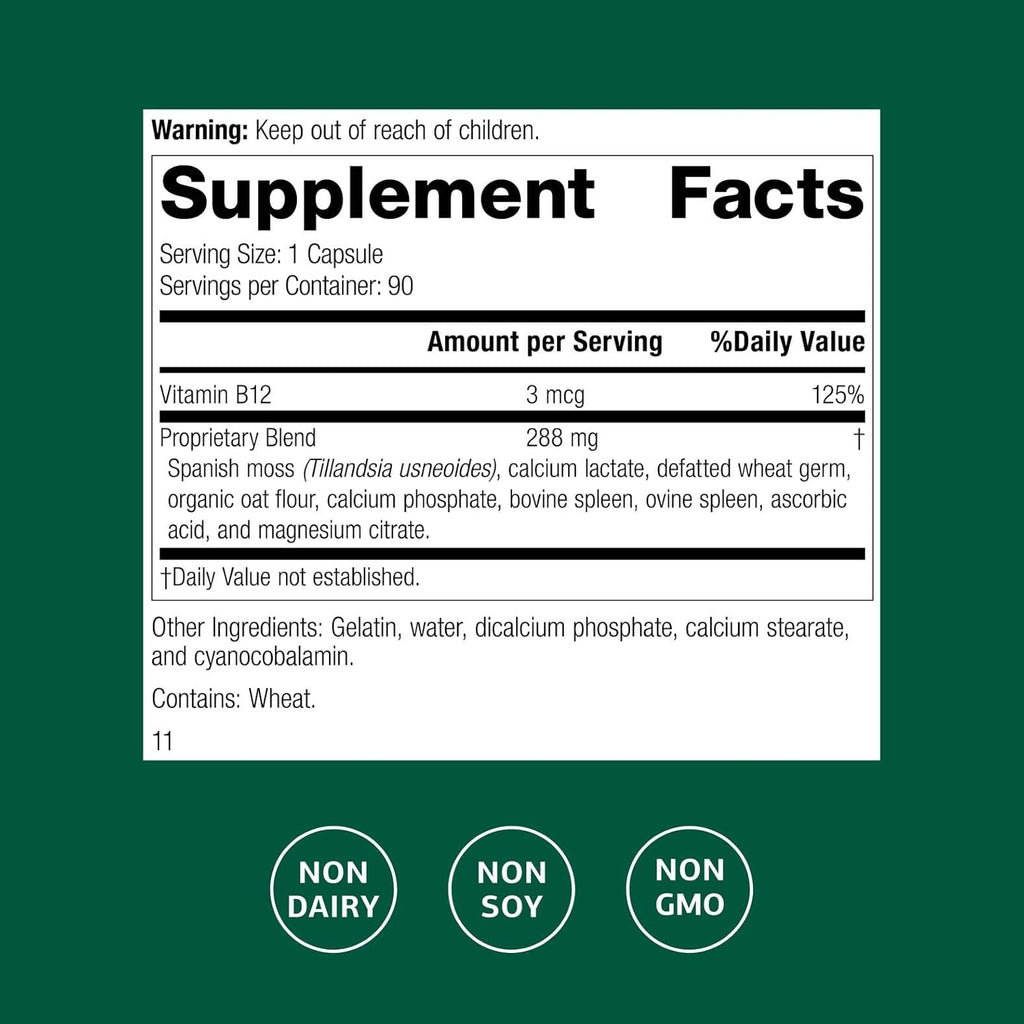 For-Til B12 - Suplemento de Vitamina B12 con Musgo Español