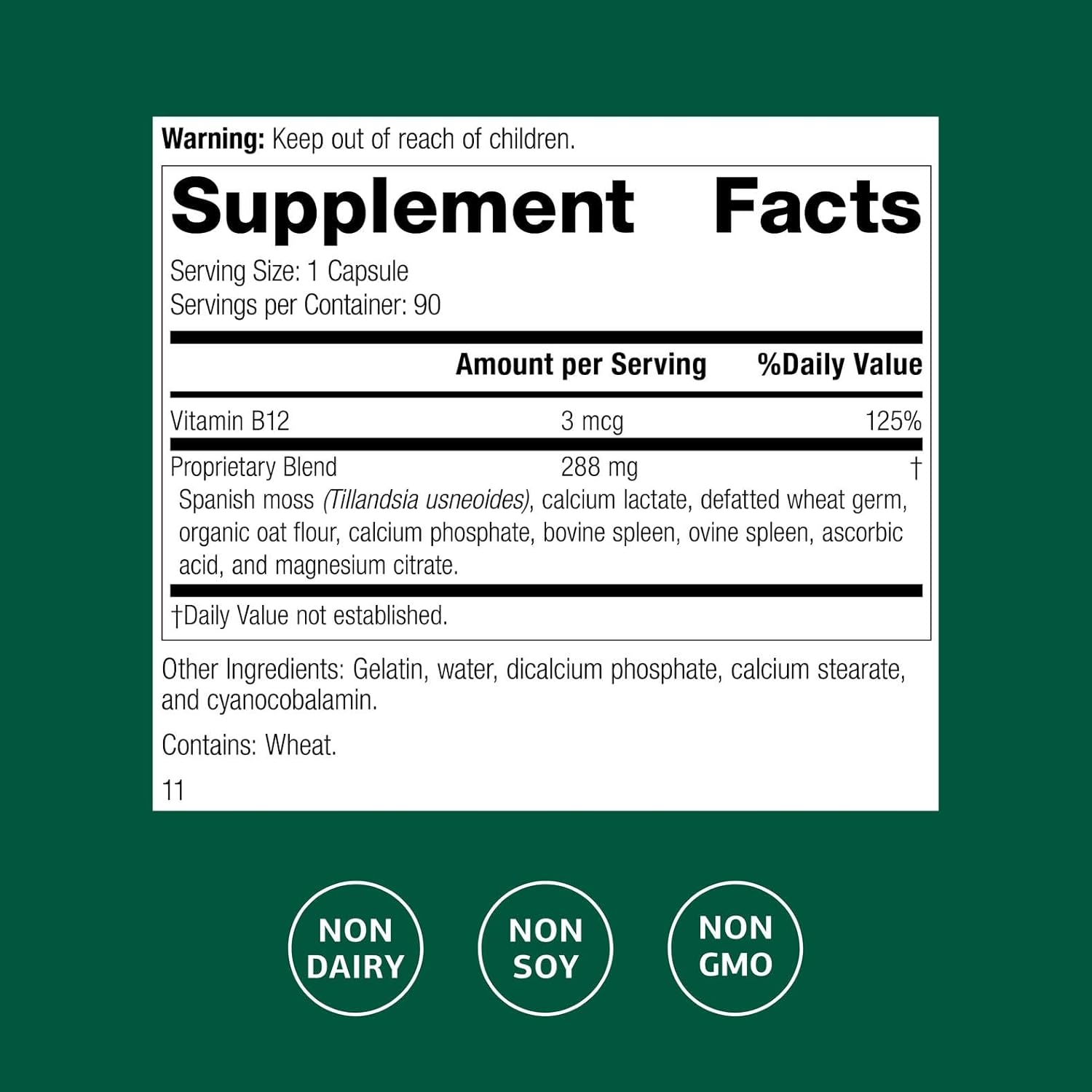 For-Til B12 - Suplemento de Vitamina B12 con Musgo Español