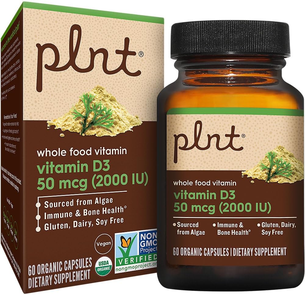 plnt Vitamina D3 50 mcg (2000 UI) – 60 Cápsulas Orgánicas