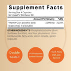 NatureBell Liposomal Vitamin C 2,000mg Per Serving, 240 Cápsulas - Suplemento Diario de Vitamina C Liposomal