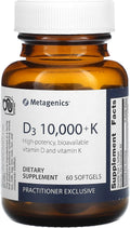 Metagenics D3 10.000 con K2 Cápsulas Blandas, 60 Unidades
