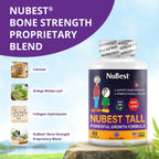 NuBest Tall | Apoya la salud ósea, el sistema inmunológico y el bienestar general con calcio, colágeno y hierbas para niños y adolescentes | 60 cápsulas