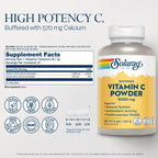 Solaray Vitamina C Ácido Ascórbico en Polvo 5000 mg - 227 g