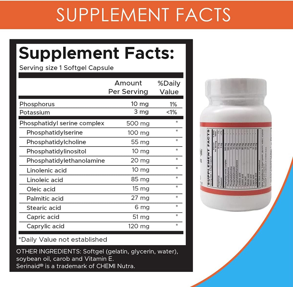 Holistic Health Complejo de Fosfatidilserina - 60 Cápsulas Blandas