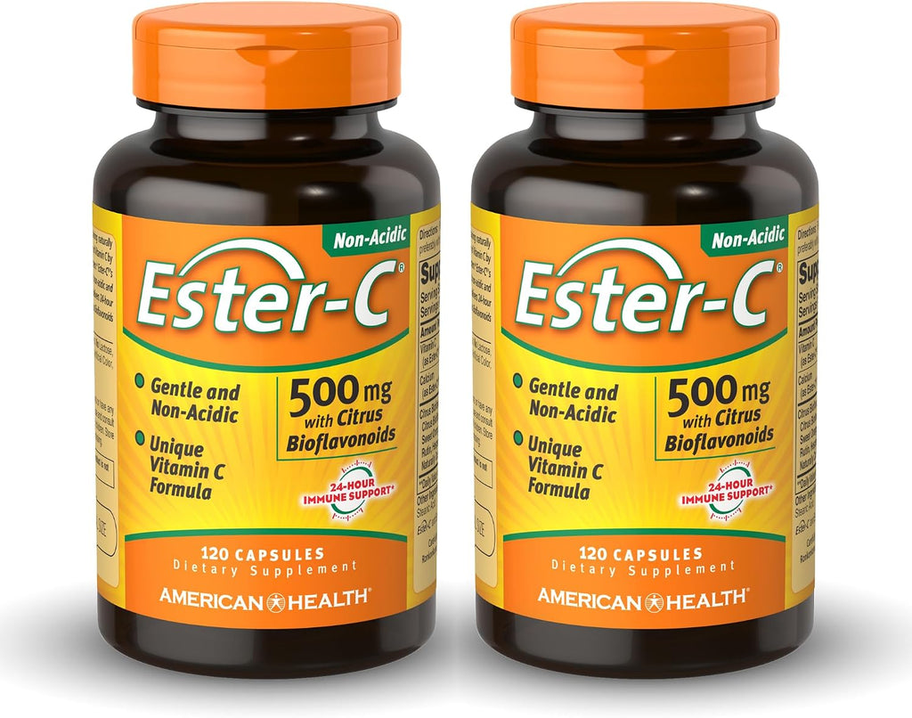 American Health Ester-C Vitamina C con Bioflavonoides Cítricos 500 mg, 120 Cápsulas