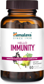 Himalaya Hello Immunity con Quercetina - 60 Comprimidos (500 mg) - Suplemento de Apoyo Inmunológico con Bioflavonoides y Antioxidantes - Vegano, No-GMO, Sin Gluten