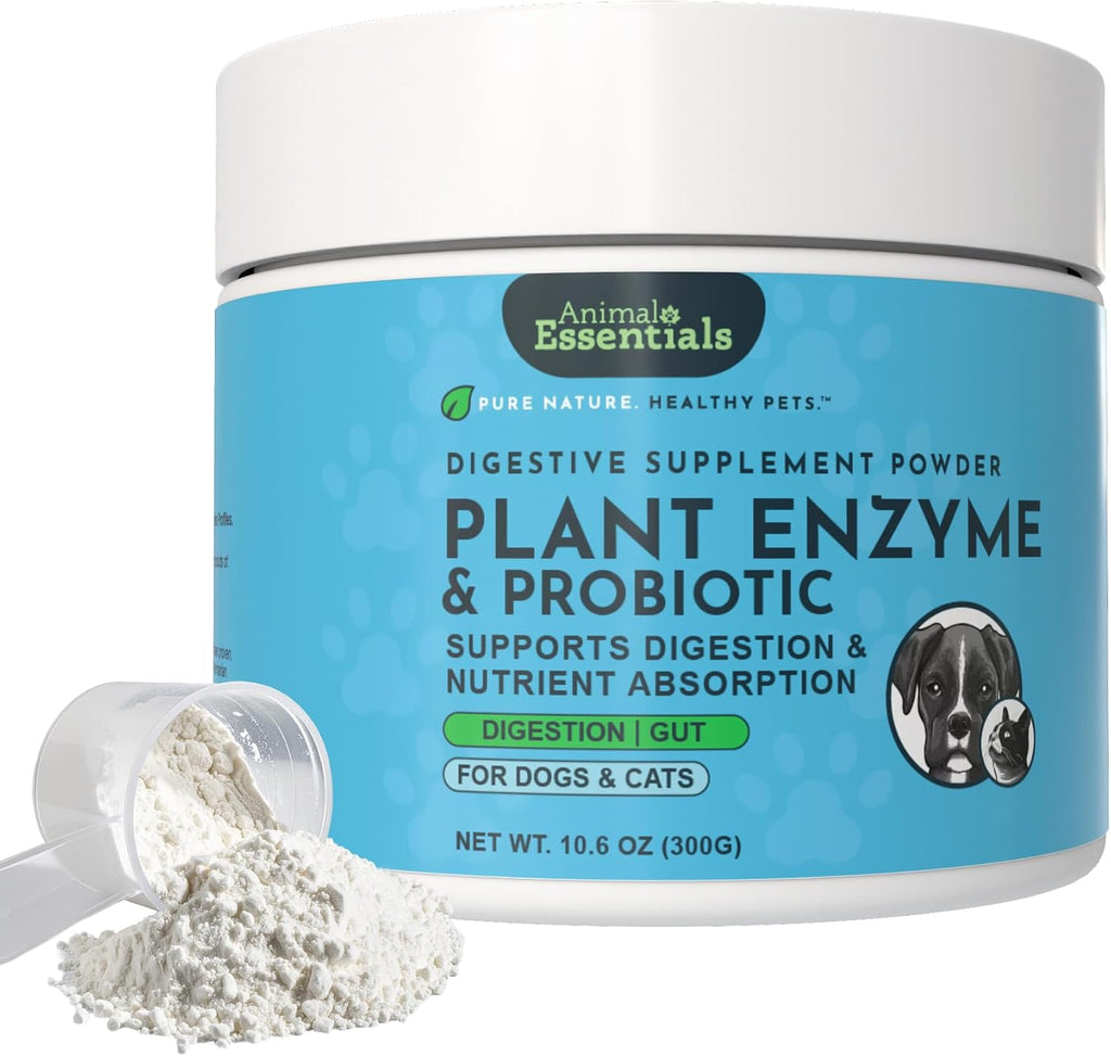 Animal Essentials Plant Enzyme & Probiotics - Probióticos y Enzimas Digestivas para Perros y Gatos