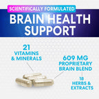 Nature's Peak Suplemento para la Memoria y Concentración - 3X Fuerza Nootrópico con Bacopa, Ginkgo Biloba y DMAE - 60 Cápsulas