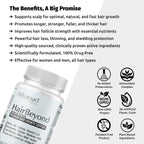 HairBeyond Advanced Formula para el Cabello - Complejo con Biotina, Vitaminas y Saw Palmetto
