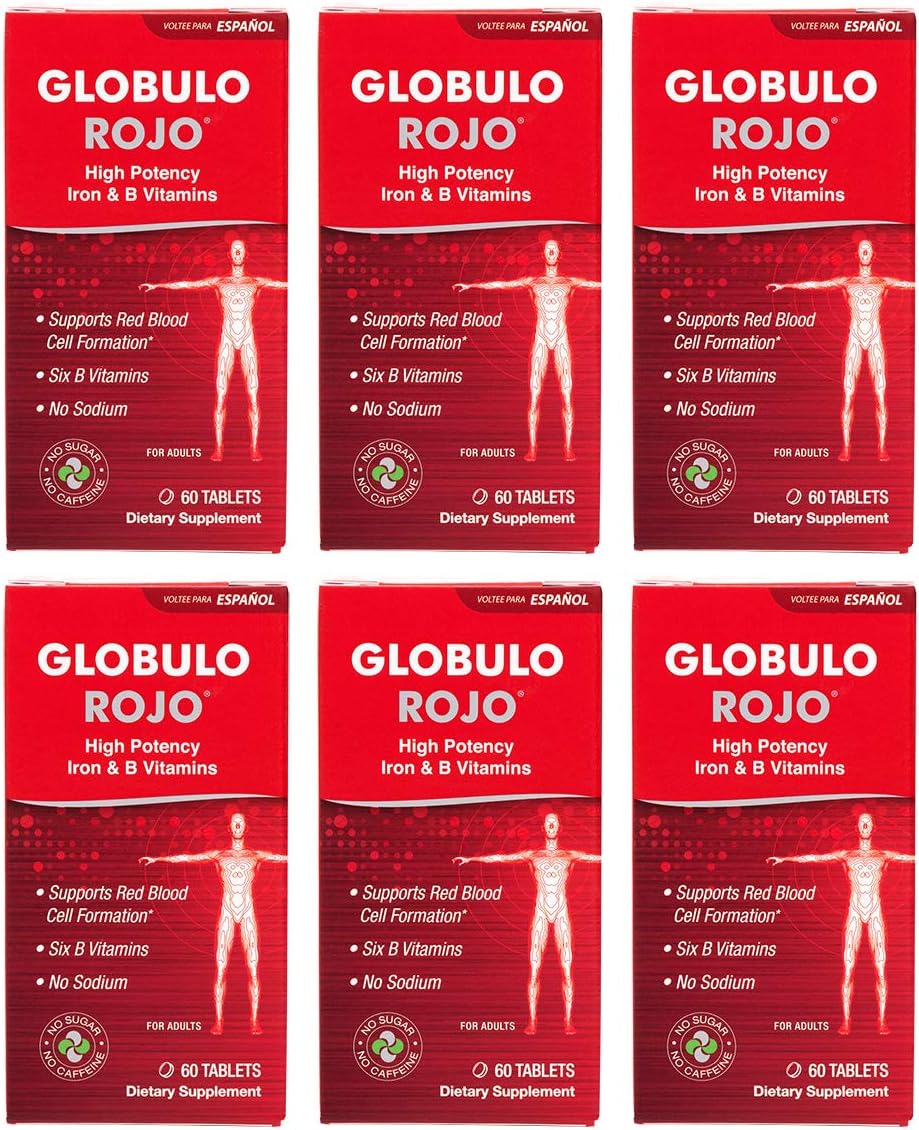 Globulo Rojo Suplemento de Hierro con Vitaminas B, 60 comprimidos