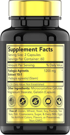 Fadogia Agrestis 1200 mg - 120 Cápsulas | Extracto Ultra Potente para Hombres