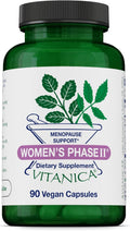 Vitanica Women's Phase II, Menopause Support, Vegan, 90 Cápsulas