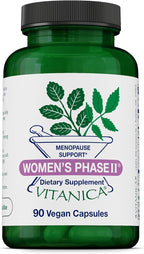 Vitanica Women's Phase II, Menopause Support, Vegan, 90 Cápsulas