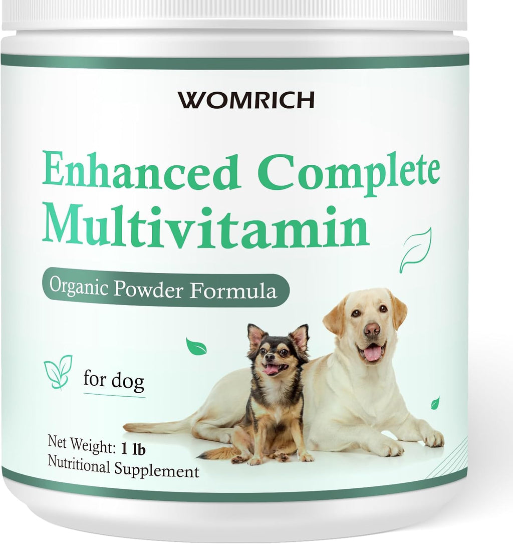 Multivitamínico en polvo para perros con probióticos y Omega-3 - 454 g (1 lb)