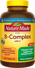 Nature Made Super B Complex con Vitamina C y Ácido Fólico, 360 Comprimidos