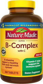 Nature Made Super B Complex con Vitamina C y Ácido Fólico, 360 Comprimidos