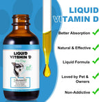 Suplemento Líquido de Vitamina D para Perros - 2 fl oz (59 ml)