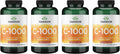 Swanson Vitamina C con Escaramujo - 90 Cápsulas, 1000 mg cada una (Pack de 4)