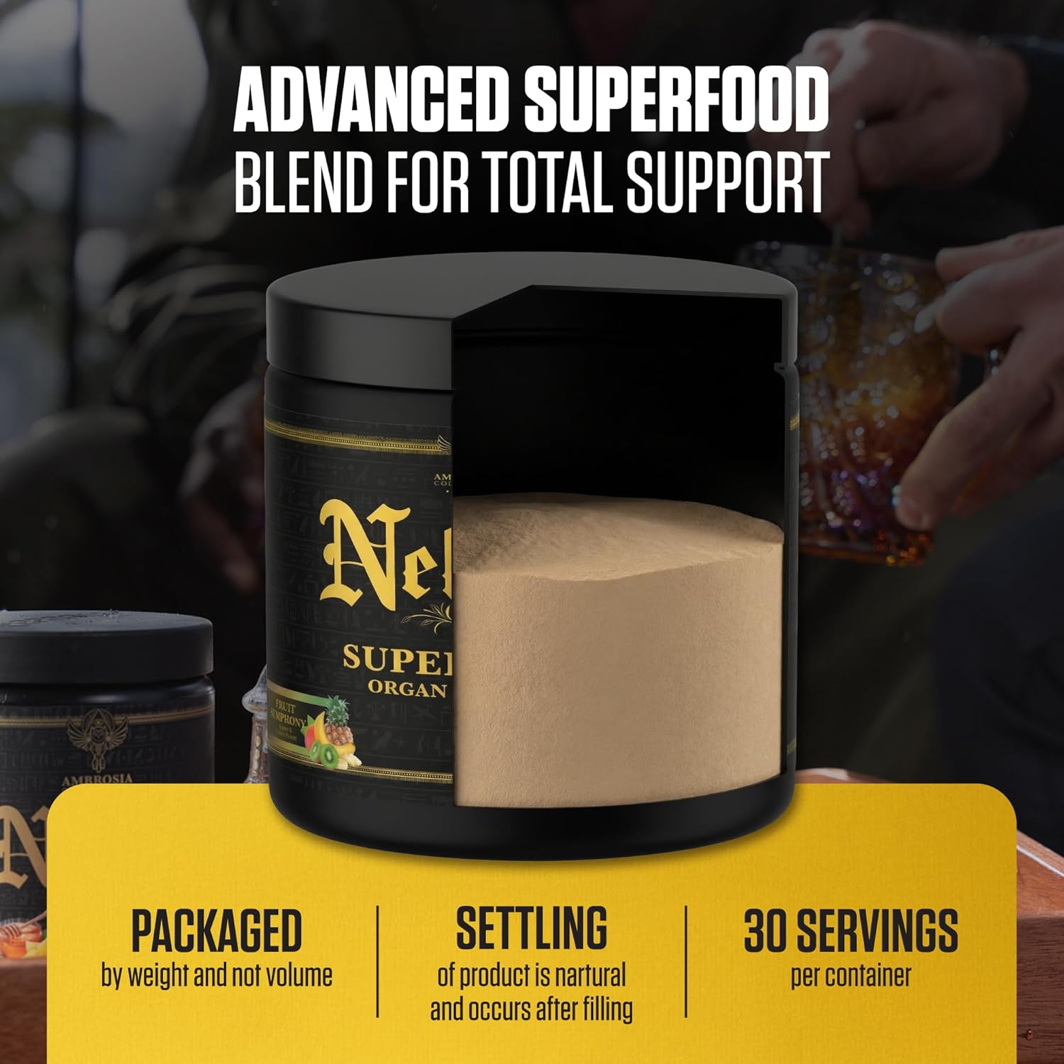 Ambrosia Superfood Organ & Cycle Support Powder, Fruta Sinfonía, 30 dosis