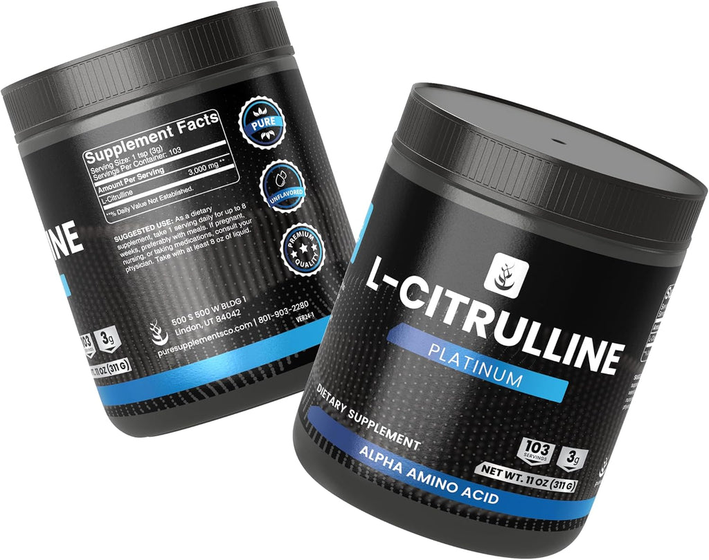 PURE ORIGINAL INGREDIENTS L-Citrulina en Polvo (311g) - Aminoácido Natural, Sin Sabor, Siempre Puro