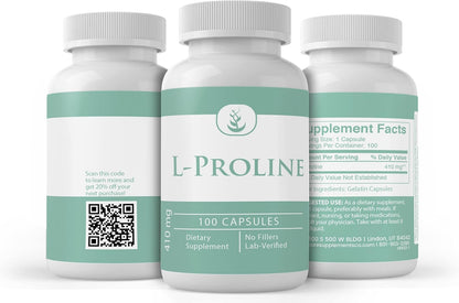 Pure Original Ingredients L-Proline (100 Cápsulas) – Image 4